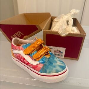 Vans Kids Sneakers - Blue, Pink, Orange Tie-Dye